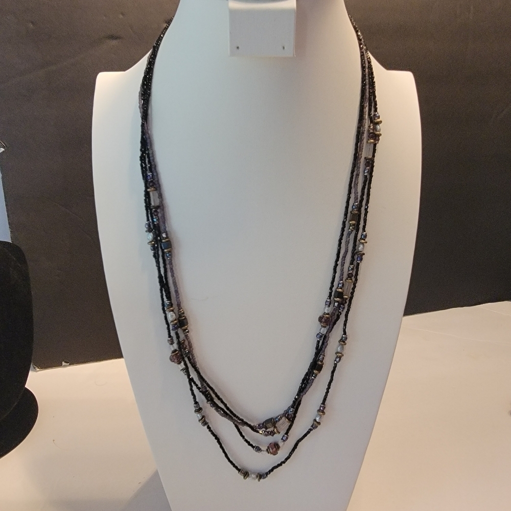 Bohemian 4 Strand Beaded Necklace - Picture 8 of 8